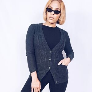 American Eagle Cable Knit Cardigan